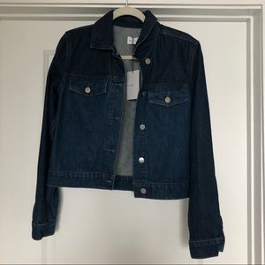 NWT BLDWN dark jean jacket size SM